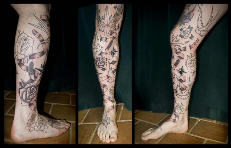 Leg knee and foot tattoo February 17 2011 Leave a comment