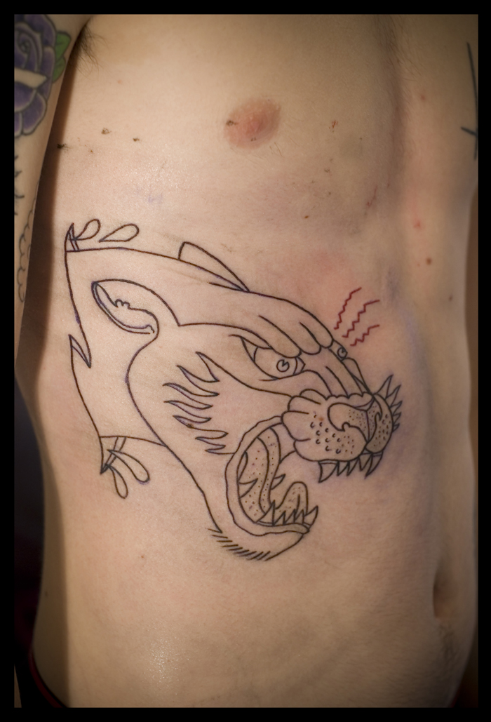 Panther tattoo outline