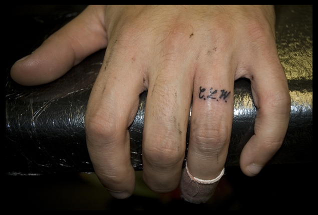 initials on ring finger